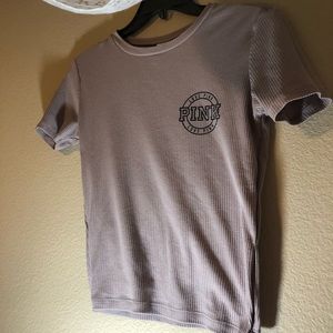 Pink victoria secret cropped tee
